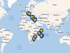 Mapa plavby